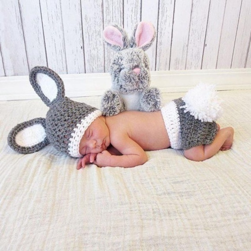 Bunny newborn photography prop